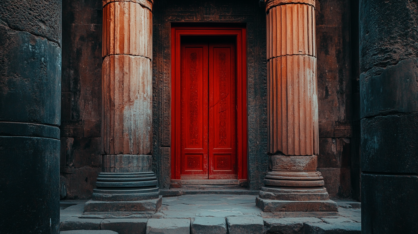 Ancient Red Door: A Glimpse into History